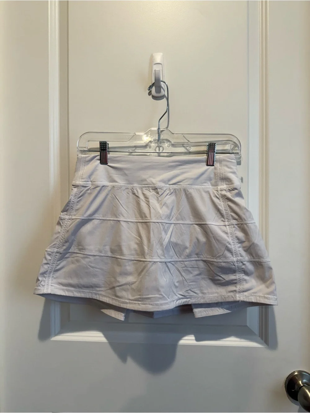 Lululemon Pace Rival Skirt White Built In Shorts Tennis Golf Size 4